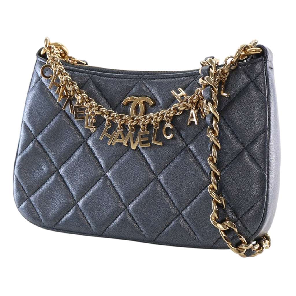 Chanel Small Quilted Lambskin Logo Chain Crossbody - 3