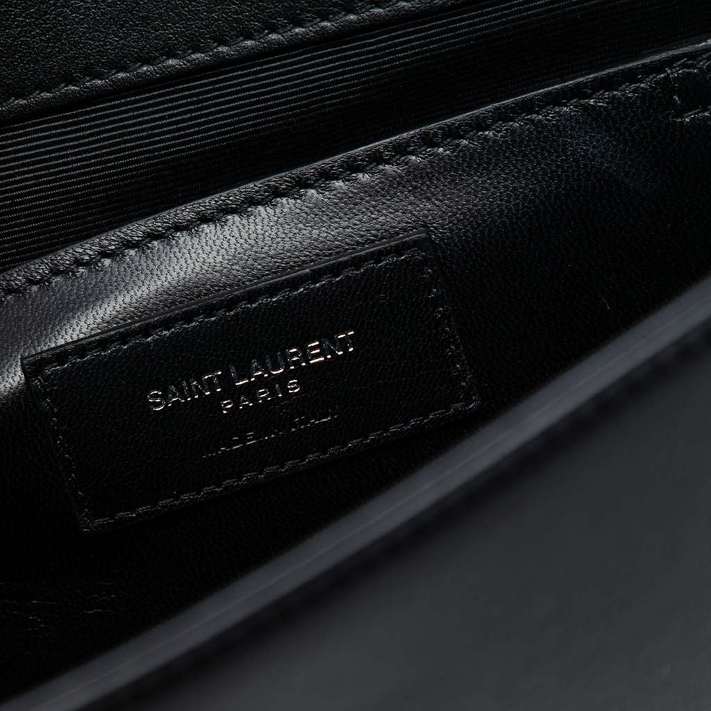 Saint Laurent Medium Leather Monogram Kate Heart Star Patchwork Clutch - 5