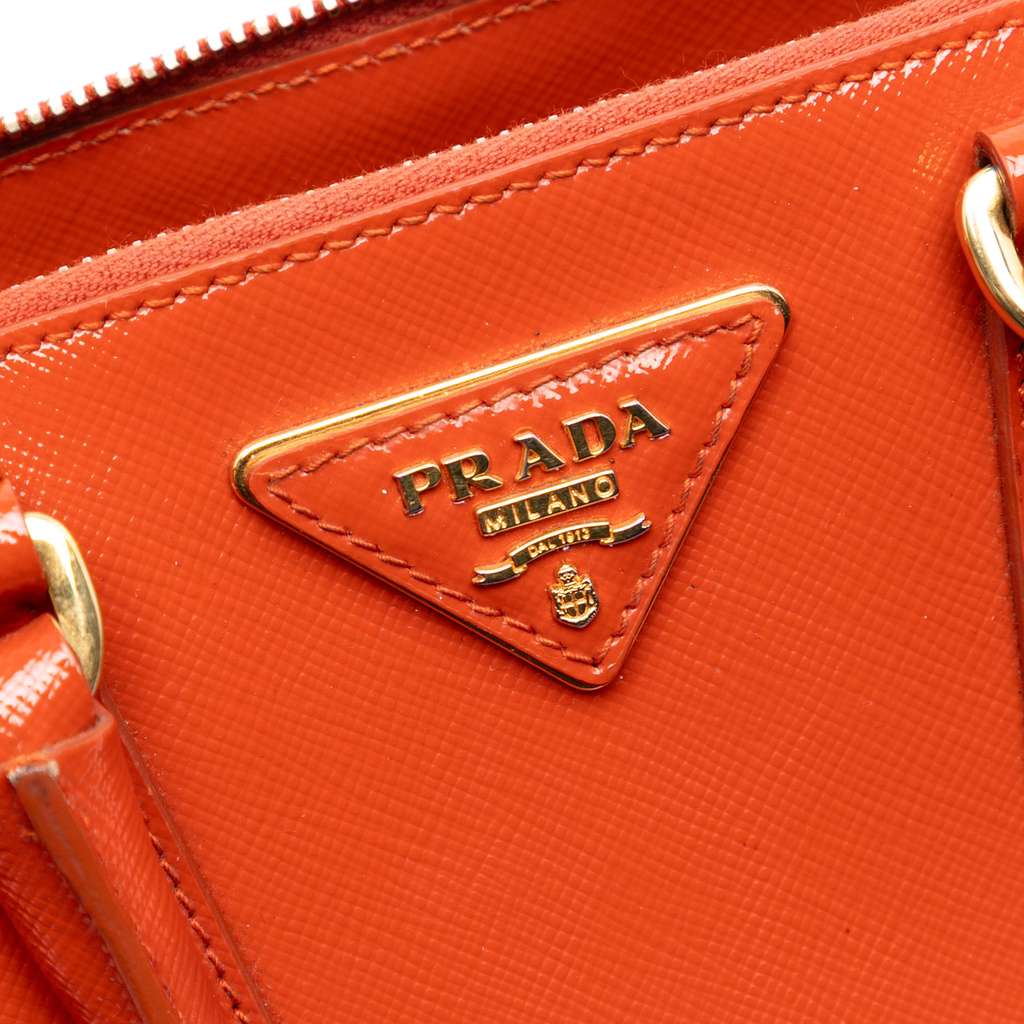 Prada Small Saffiano Vernice Promenade Satchel - 5