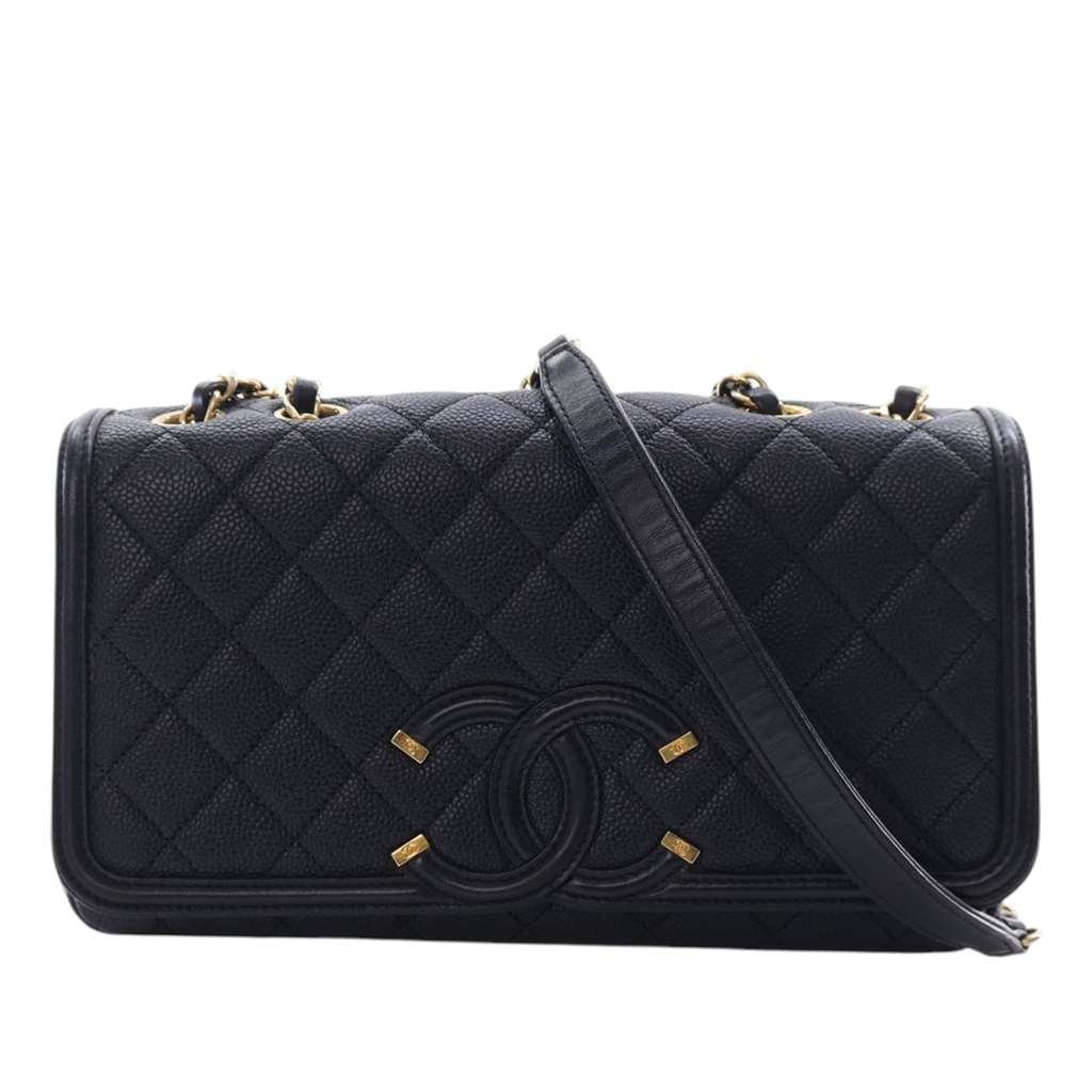 Chanel Medium Caviar CC Filigree Flap