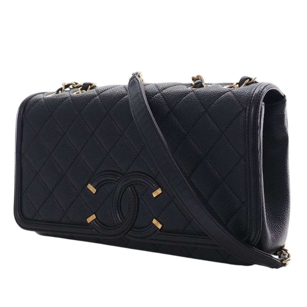 Chanel Medium Caviar CC Filigree Flap - 2