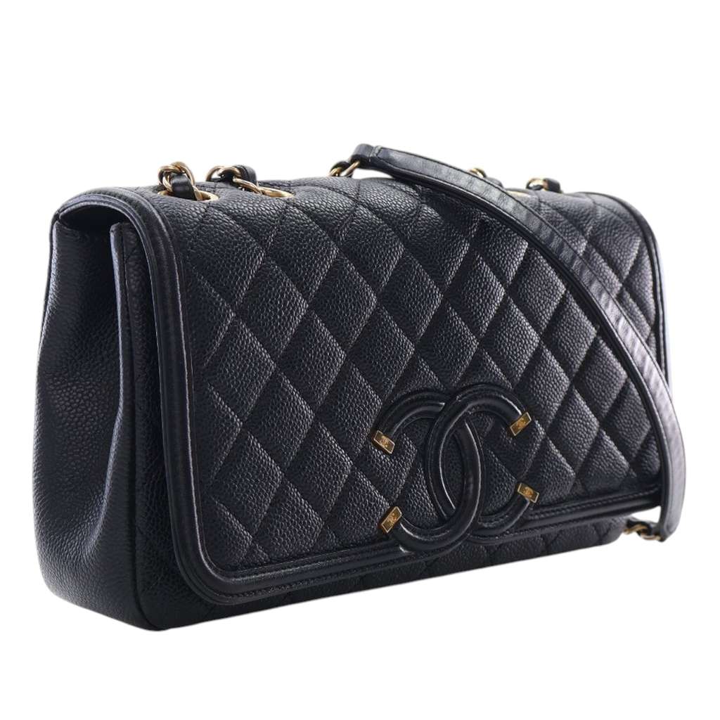 Chanel Medium Caviar CC Filigree Flap - 3