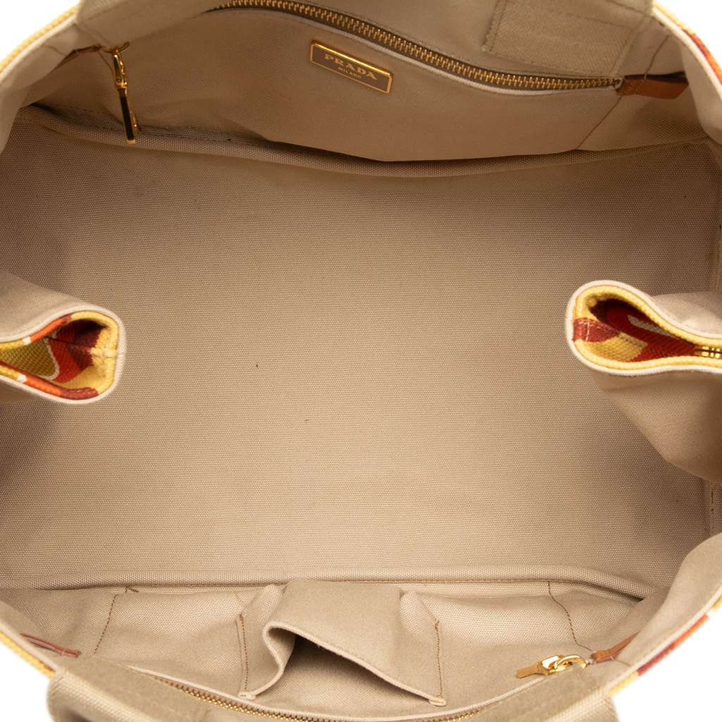 Prada Large Printed Canvas Canapa Soho Satchel - 4
