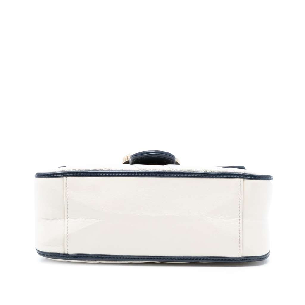 Gucci Mini GG Marmont Matelasse Diagonal Leather Torchon Top Handle Bag - 3