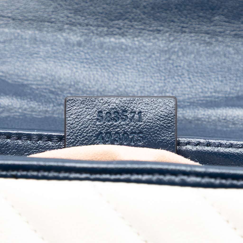 Gucci Mini GG Marmont Matelasse Diagonal Leather Torchon Top Handle Bag - 5