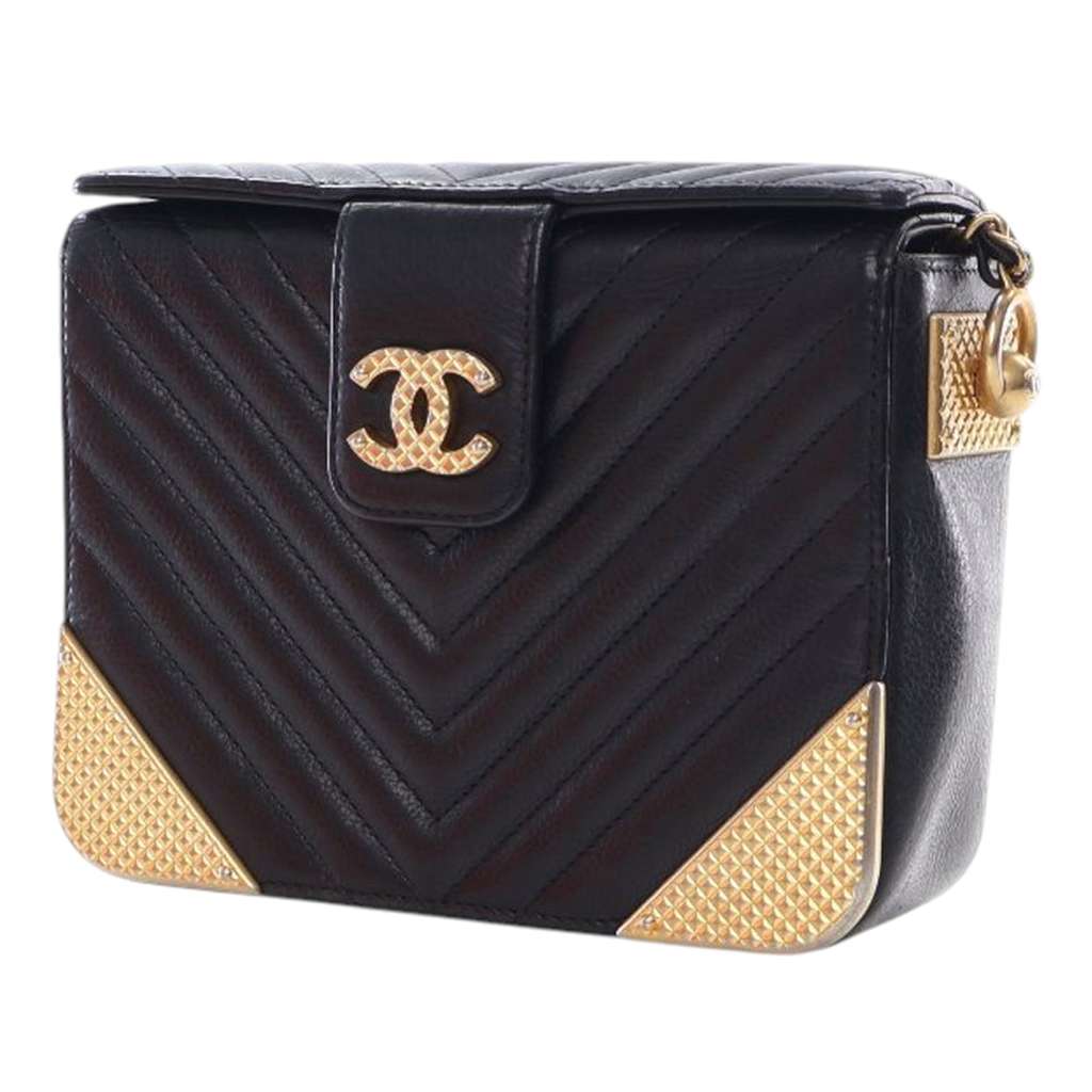 Chanel CC Chevron Calfskin Rock The Corners Minaudiere Bag - 2