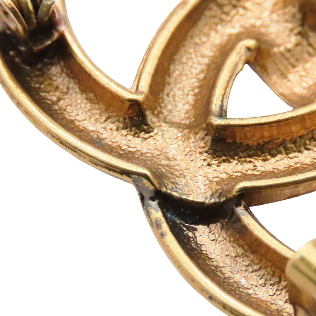 Chanel Gold Plated CC Brooch - 4