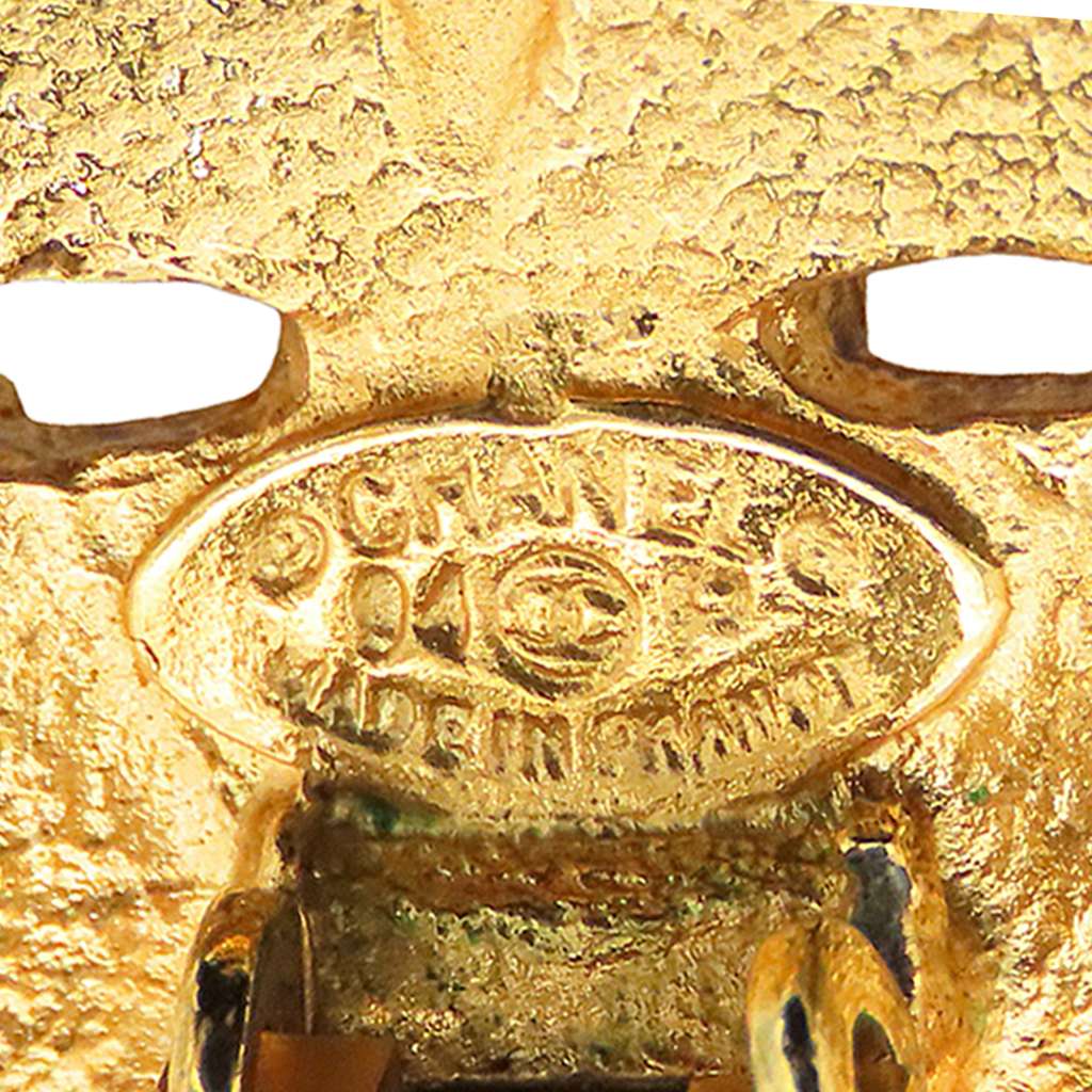 Chanel CC Gold Plated Flower Clip On Earrings - 4