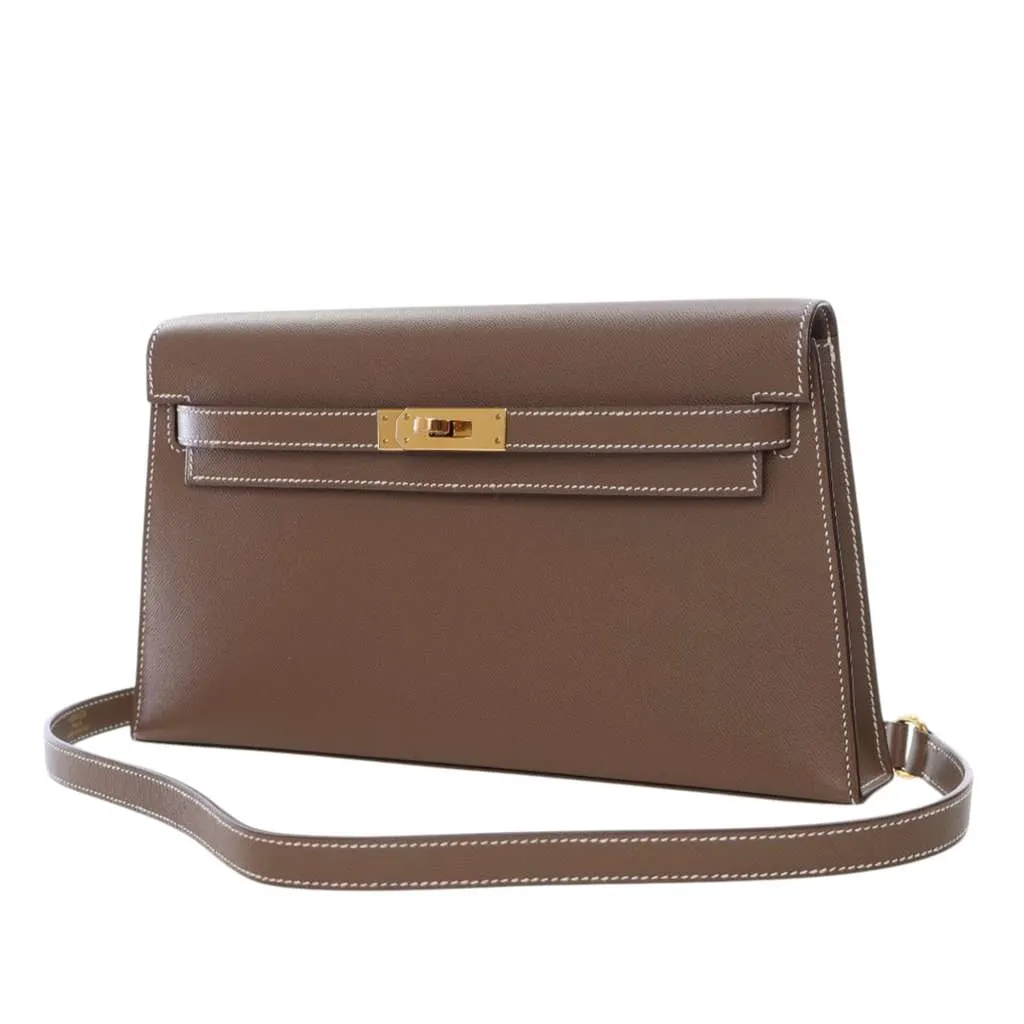 Hermès Veau Madame Kelly Elan Brown Leather Good - Inside View