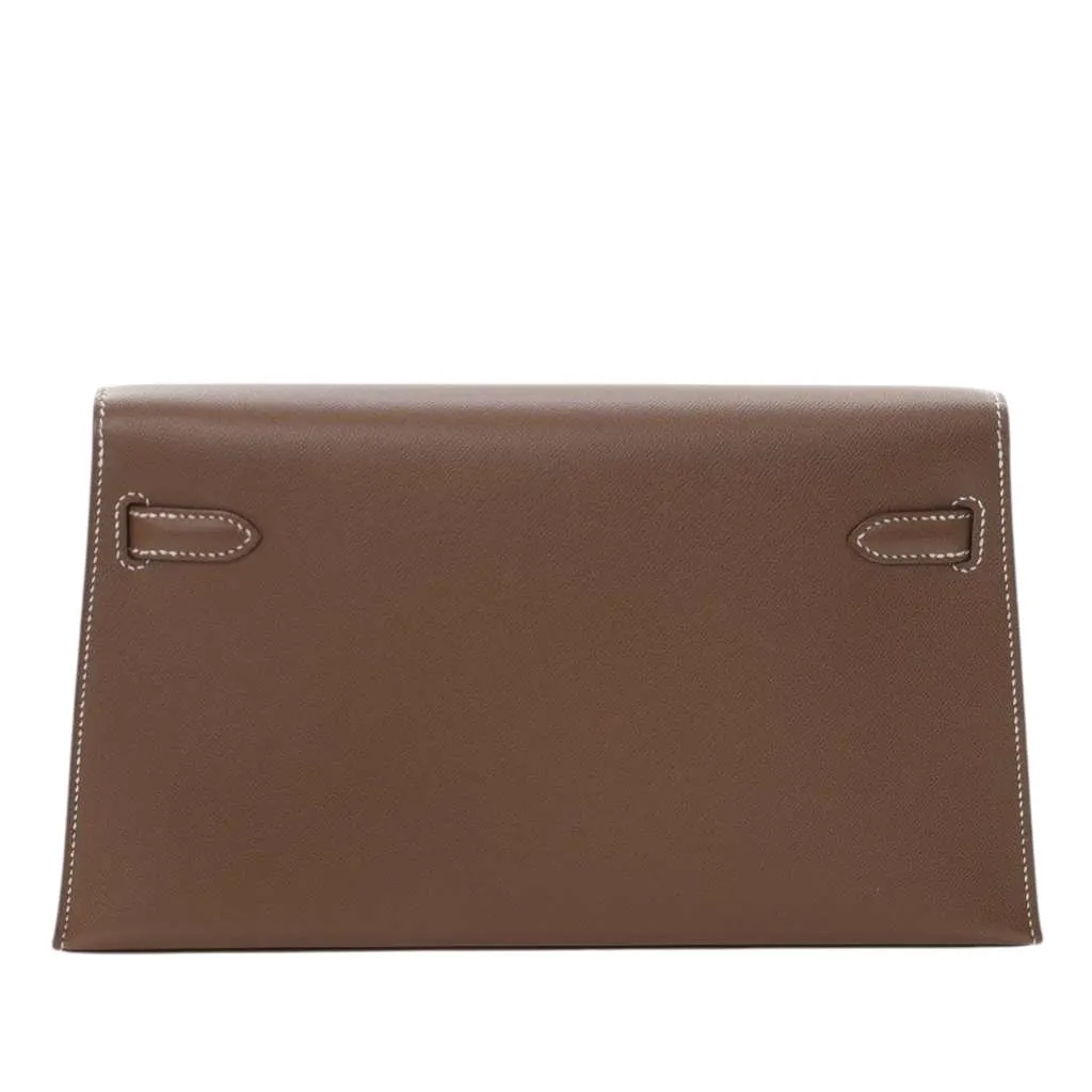 Hermès Veau Madame Kelly Elan Brown Leather Good - Model View