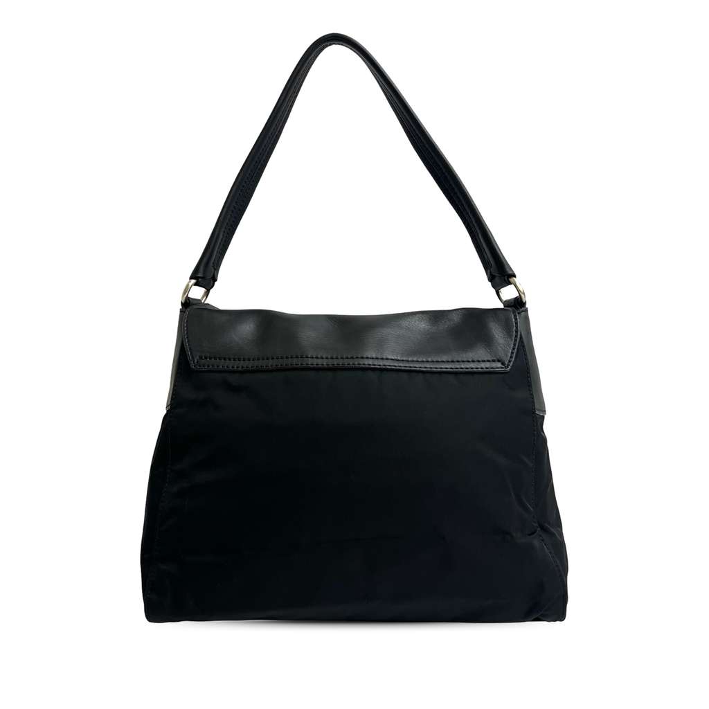 Prada Vitello Trimmed Tessuto Shoulder Bag - 2