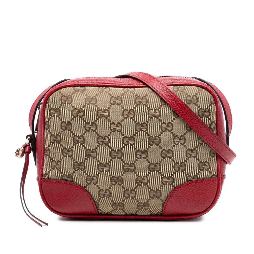 Gucci GG Canvas Bree Crossbody Brown Canvas Good - Front View