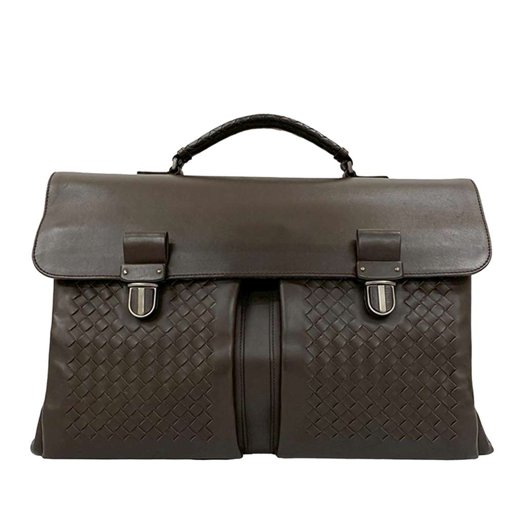 Bottega Veneta Intrecciato Trimmed Nappa Business Bag