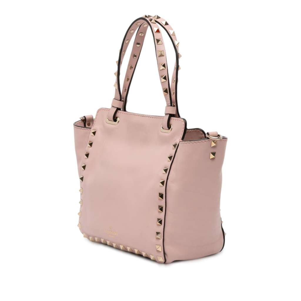 Valentino Mini Leather Rockstud Trapeze Satchel - 2