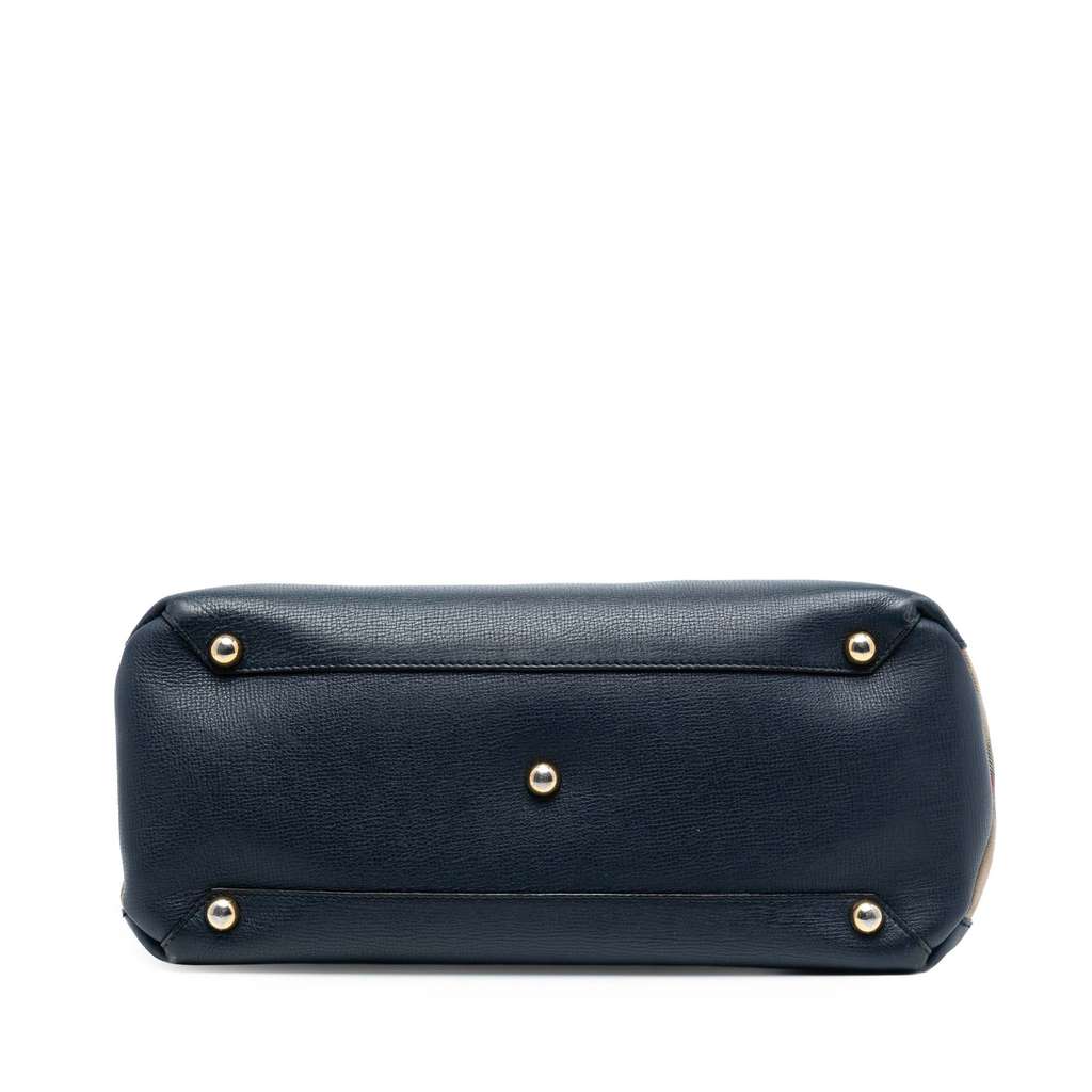 Burberry Medium Leather and House Check Banner Satchel - 3