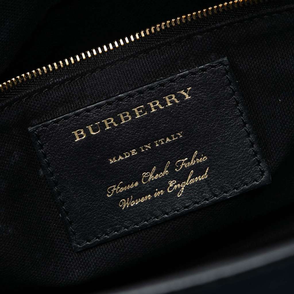 Burberry Medium Leather and House Check Banner Satchel - 5
