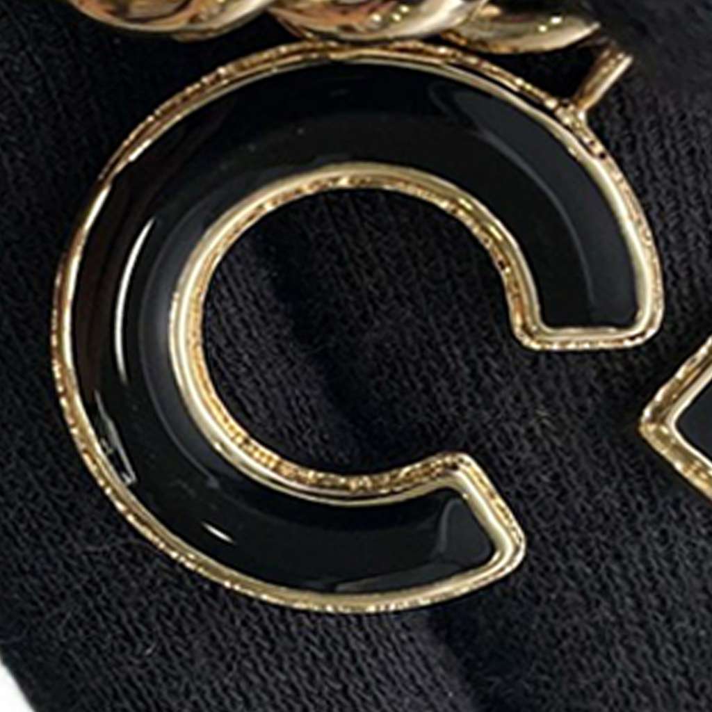 Chanel CC Gold Plated Enamel Logo Charm Bracelet - 4