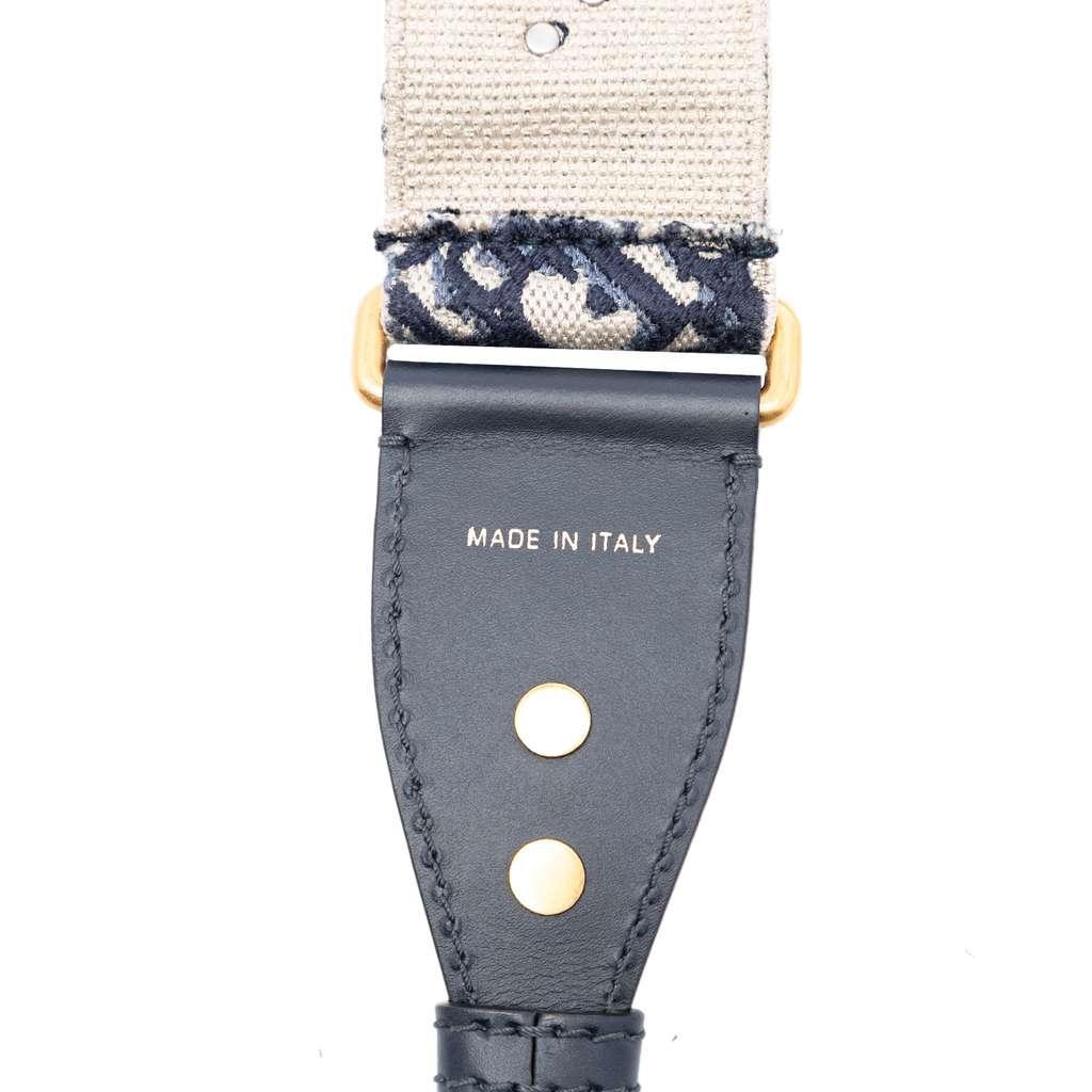 Dior Oblique Embroidered Canvas Studded Bag Strap - 3