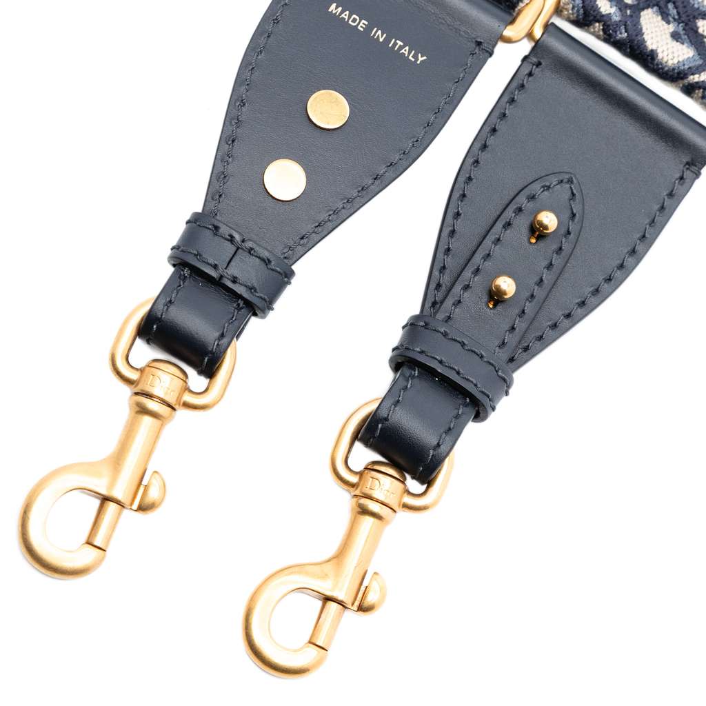 Dior Oblique Embroidered Canvas Studded Bag Strap - 5