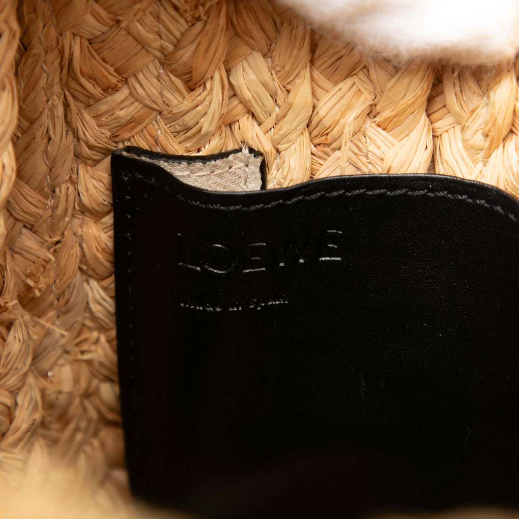 Loewe Small Raffia and Leather Gate Top Handle Bag - 5