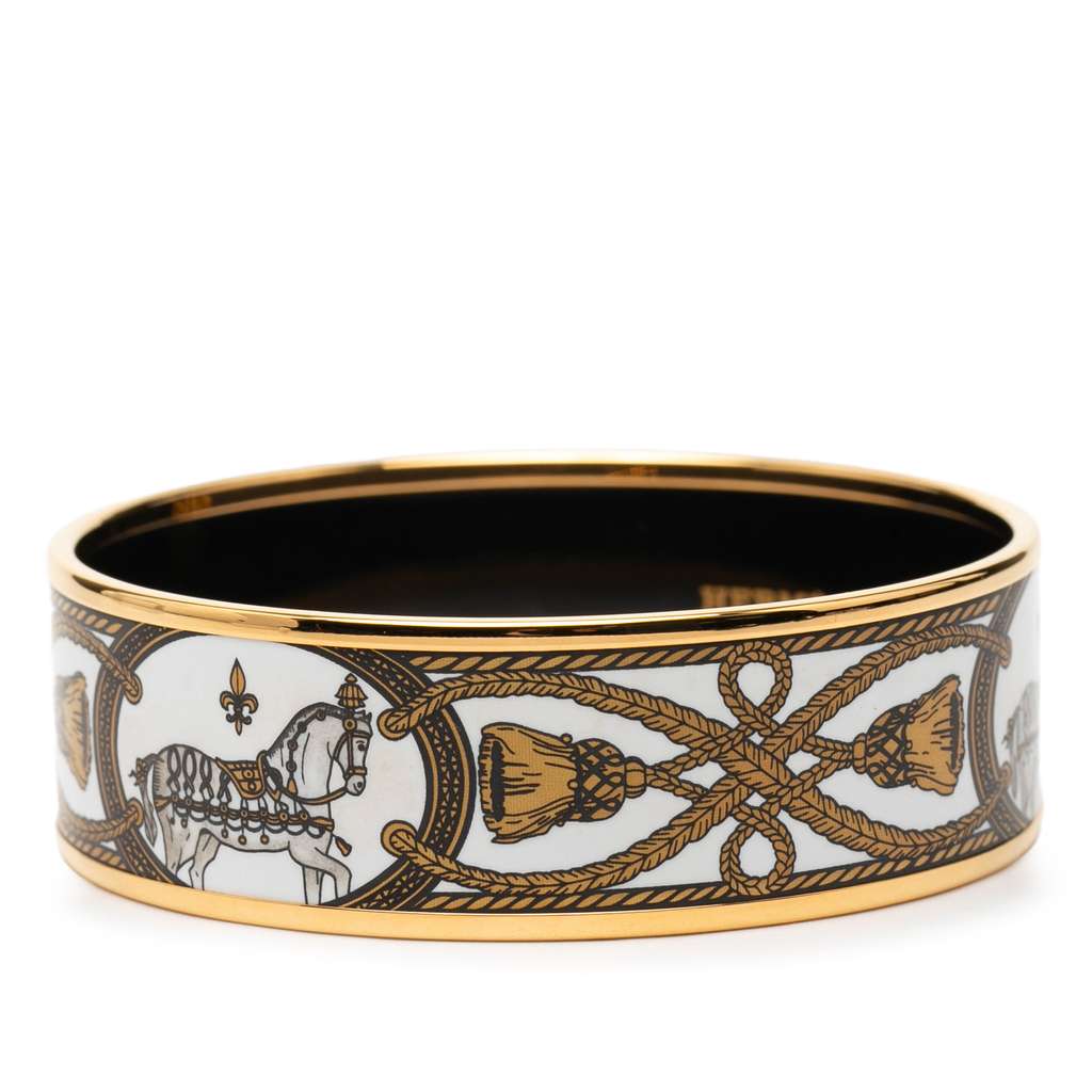 Hermès Wide Enamel Grand Apparat Bangle - 2