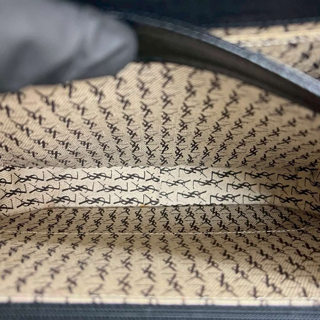 Saint Laurent Lizard Embossed Leather Monogram Crossbody - 5