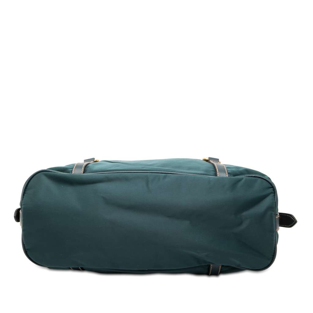 Prada Saffiano Trimmed Tessuto Logo Satchel - 3