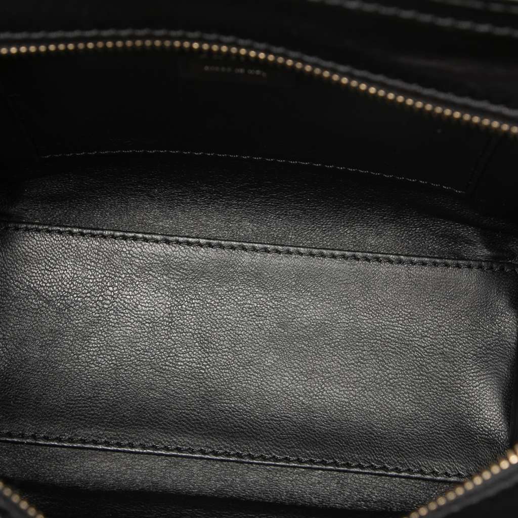 Celine Nano Bicolor Canvas and Leather Luggage Tote - 4