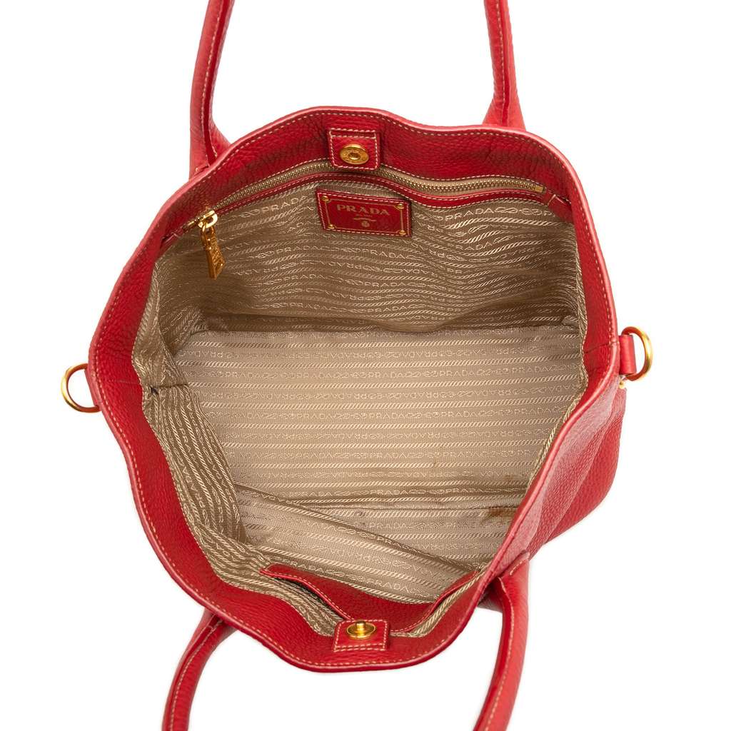 Prada Vitello Daino Open Convertible Tote - 4