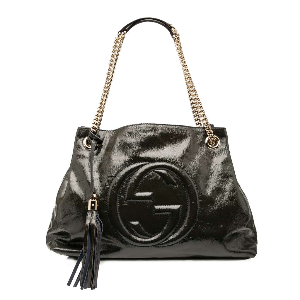 Gucci Medium Patent Soho Chain Tote