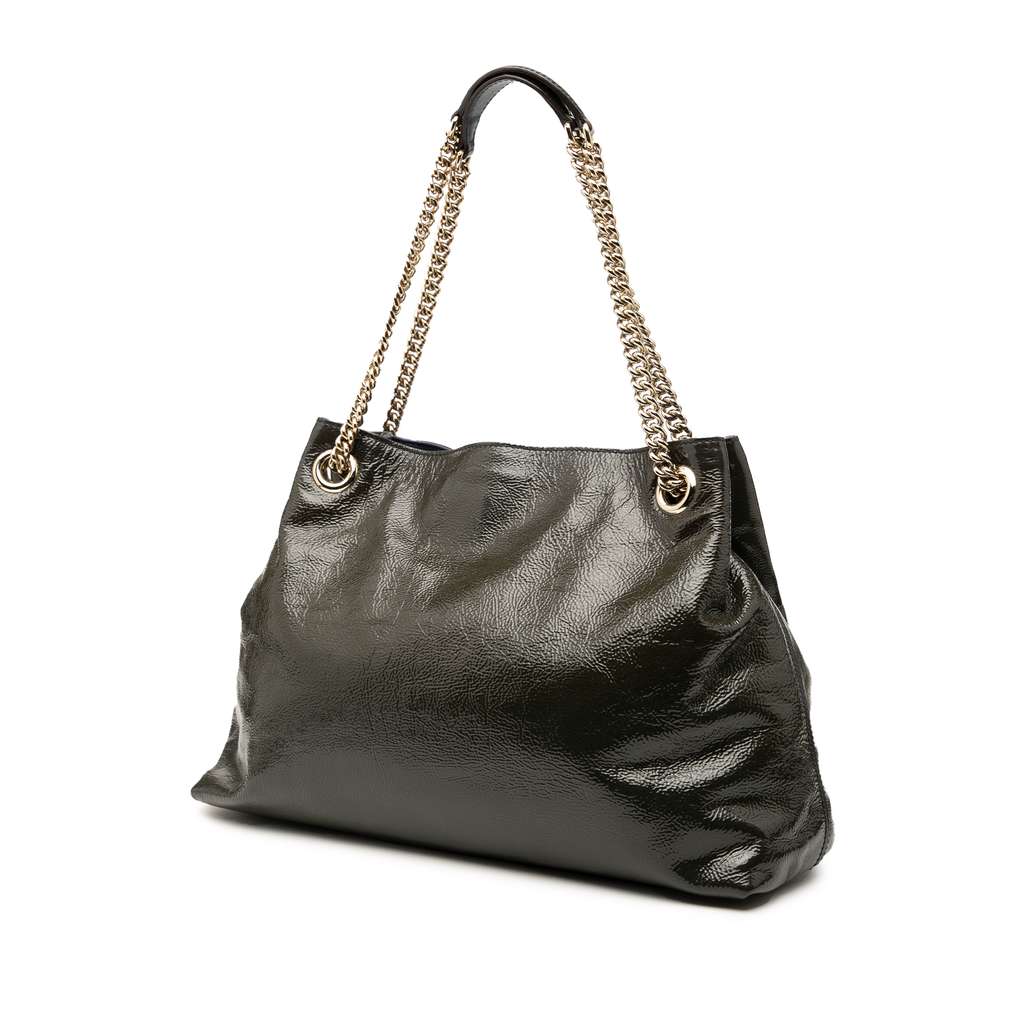 Gucci Medium Patent Soho Chain Tote - 2