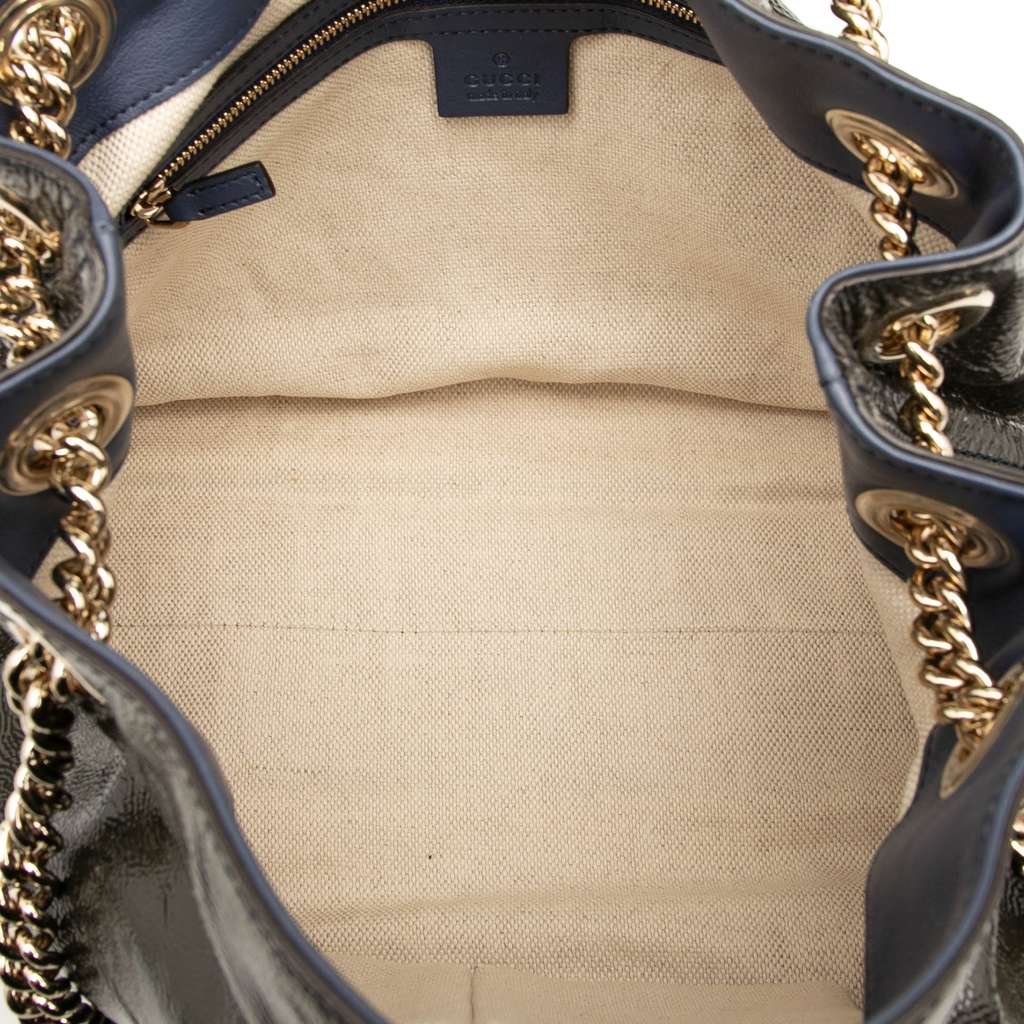 Gucci Medium Patent Soho Chain Tote - 4