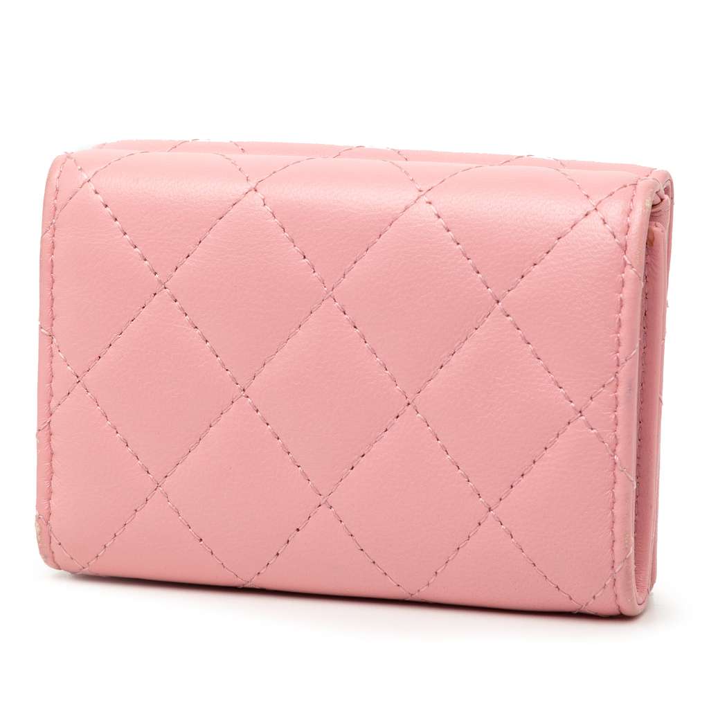 Chanel CC Quilted Lambskin Compact Flap Wallet - 2