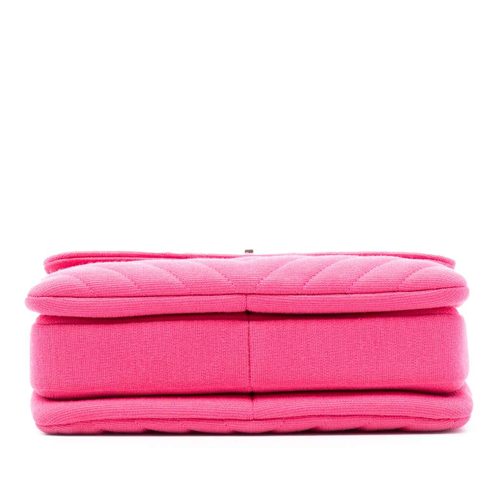 Chanel Small Chevron Jersey Trendy CC Top Handle Flap - 3