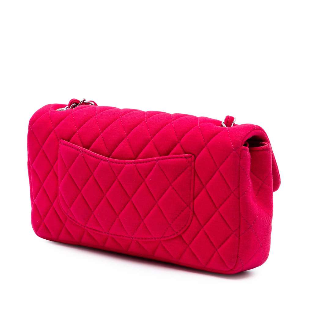 Chanel CC Quilted Jersey East West Single Flap - 2