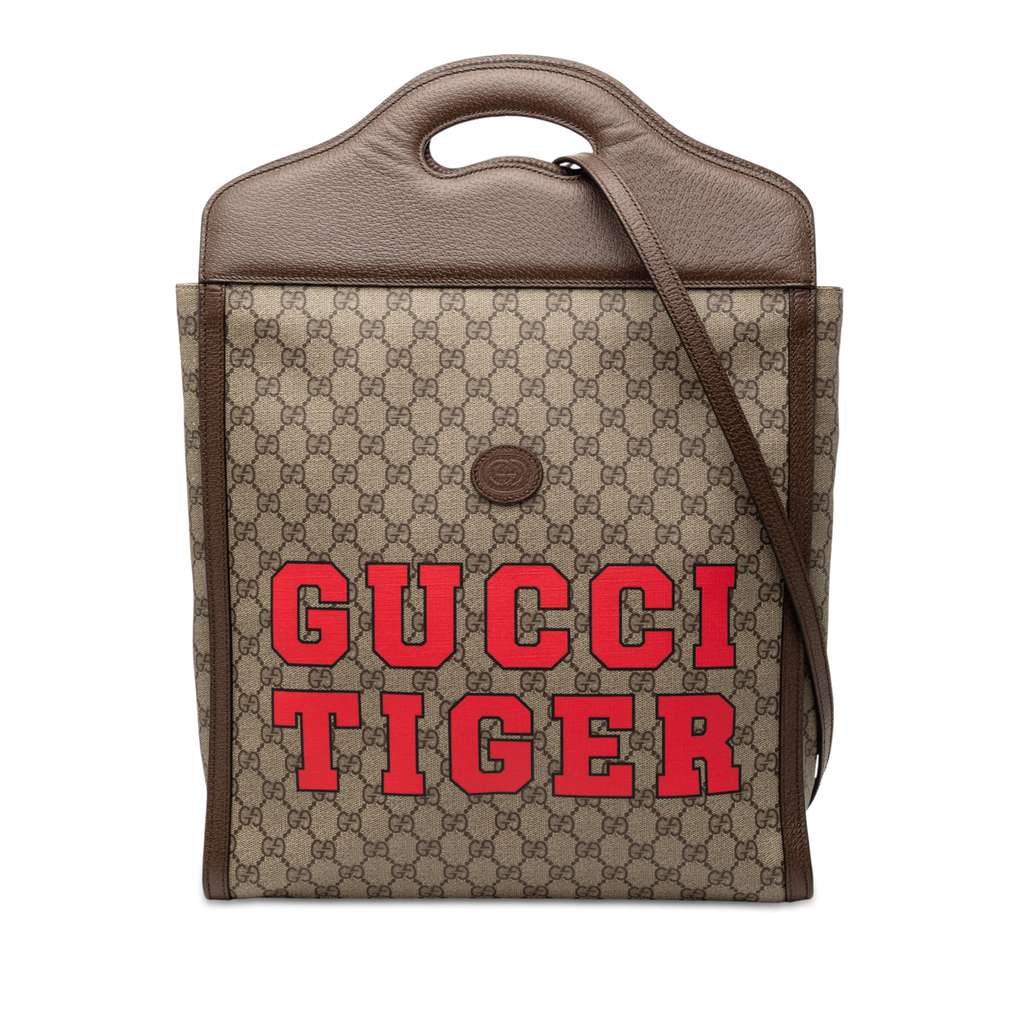 Gucci GG Supreme Web Tiger Satchel