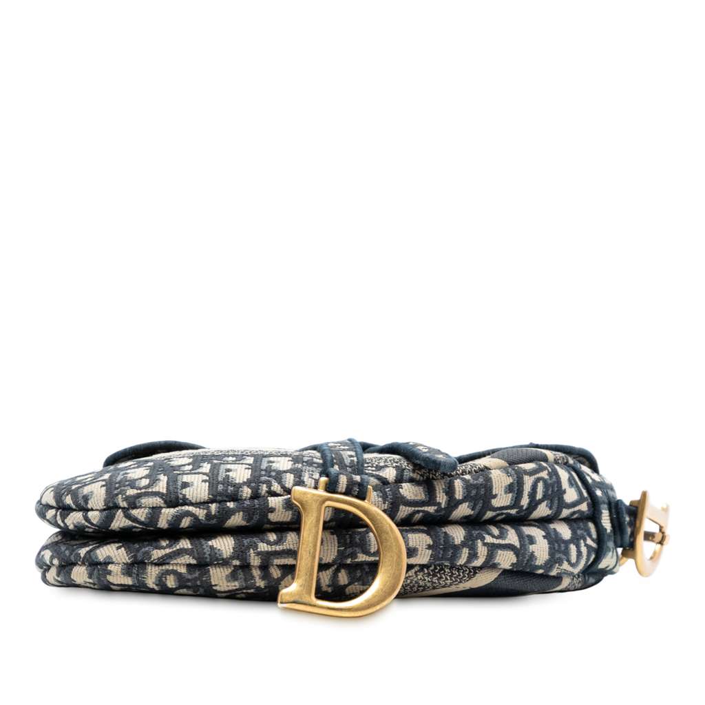 Dior Oblique Embroidered Canvas Saddle Bag - 3