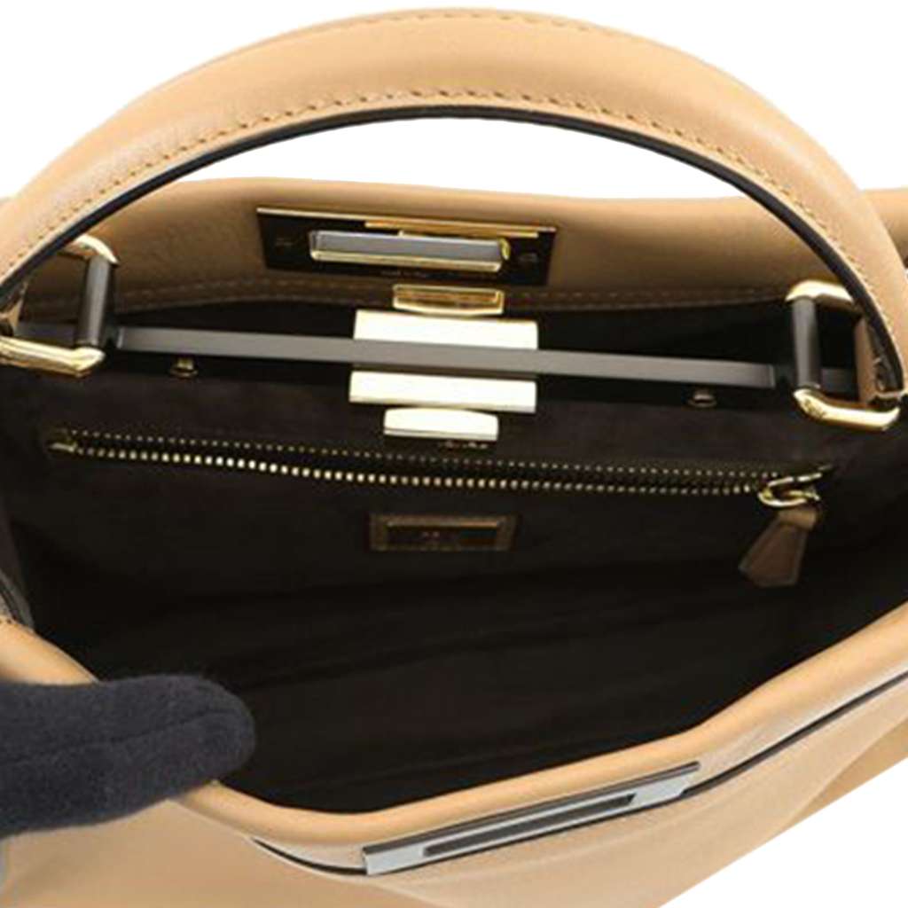 Fendi Medium Leather Selleria Peekaboo Iconic Satchel - 4