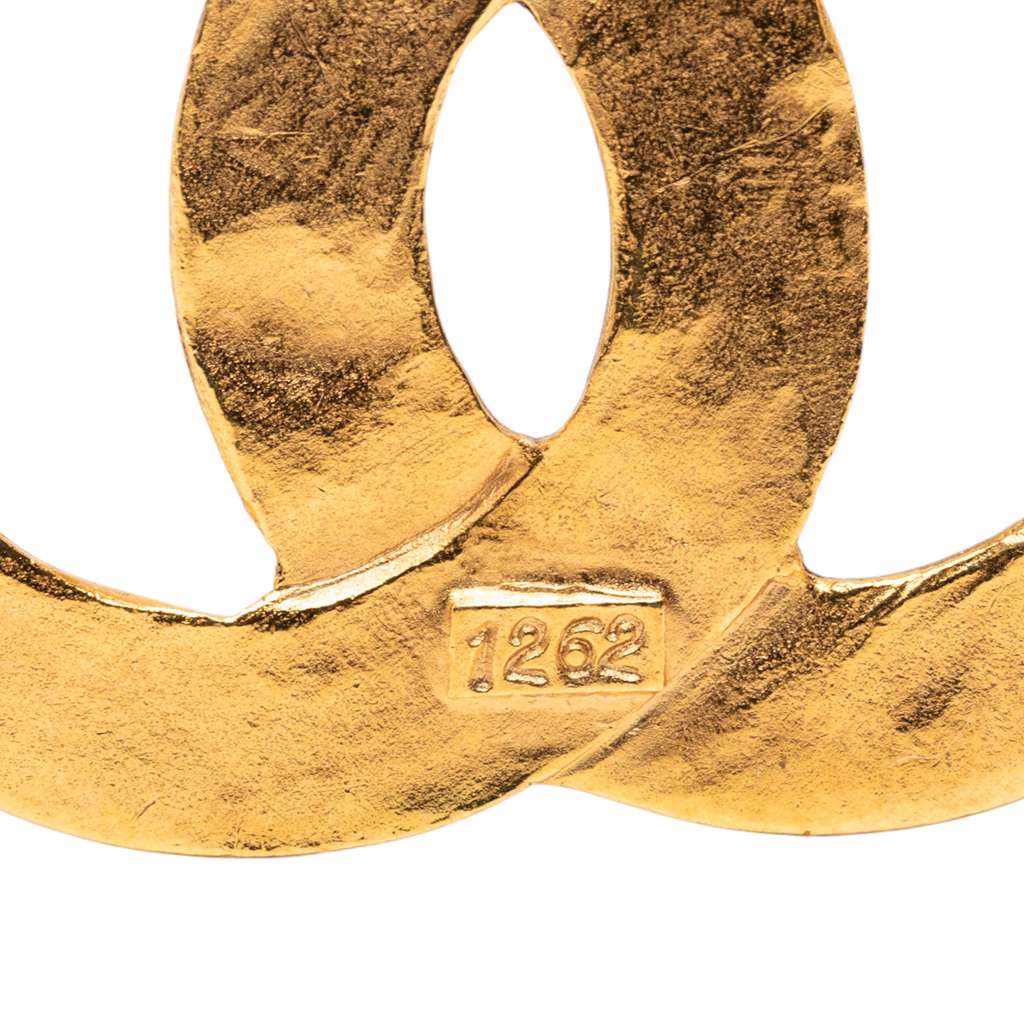 Chanel CC Gold Plated Woven Brooch - 3