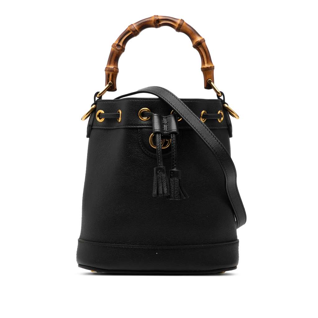 Gucci Mini Calfskin Bamboo Diana Bucket Bag