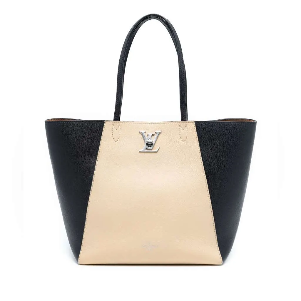 Louis Vuitton LockMe Cabas Brown Leather Very good - Front View