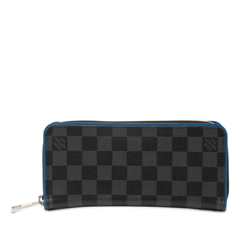 Louis Vuitton Damier Graphite Vertical Zippy Wallet Black Very good - Front View
