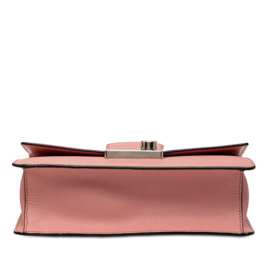 Prada Small Saffiano Sound Lock Chain Crossbody - 3