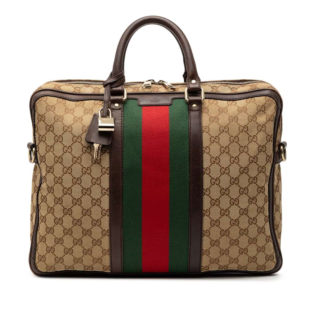Gucci GG Canvas Web Briefcase