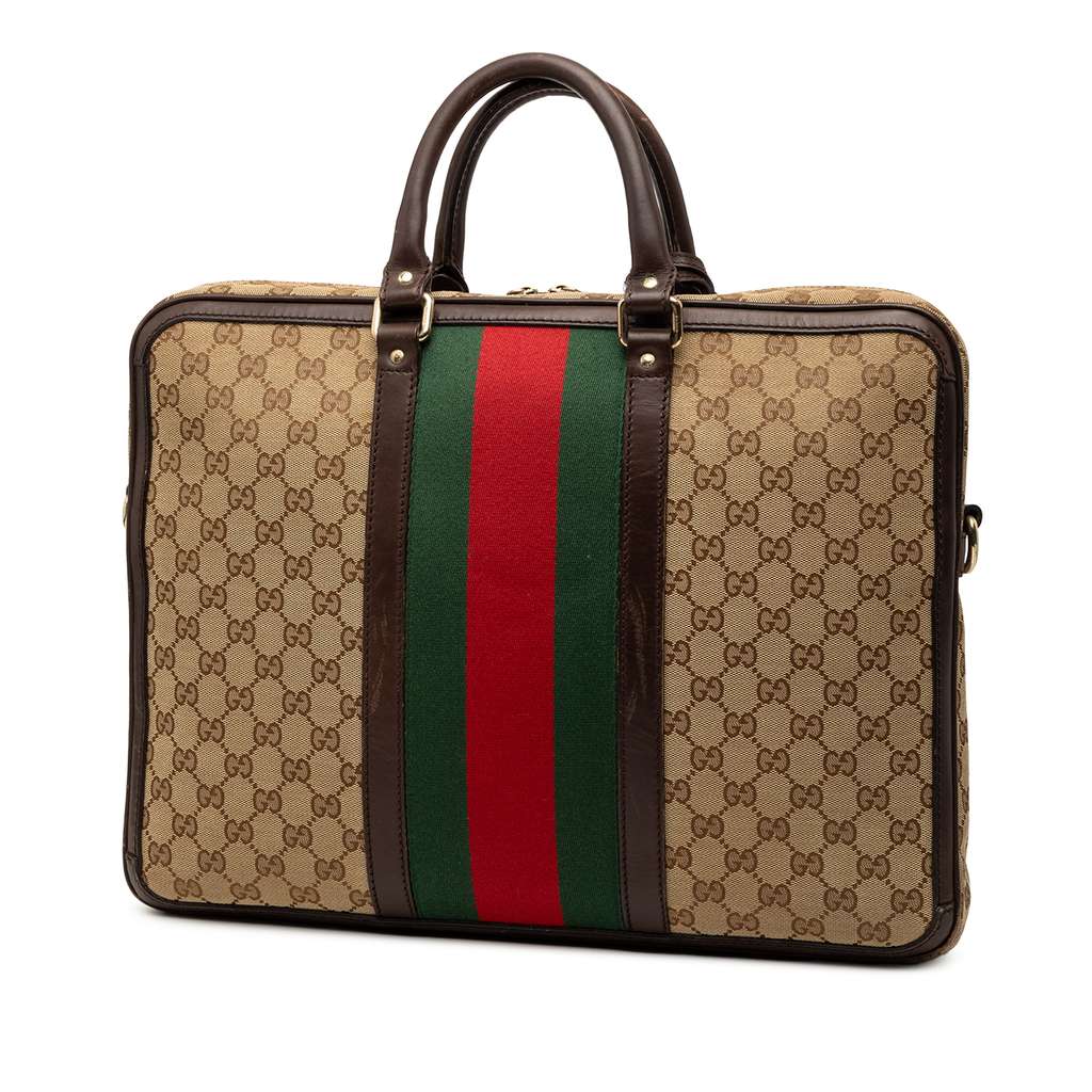 Gucci GG Canvas Web Briefcase - 2