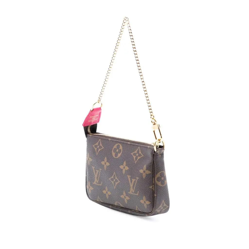 Louis Vuitton Monogram Giraffe Christmas Mini Pochette Accessoires Brown Very good - Back View