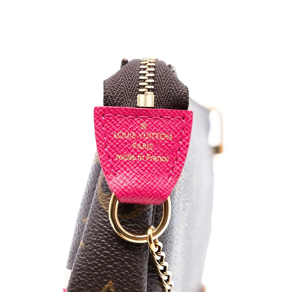 Louis Vuitton Monogram Giraffe Christmas Mini Pochette Accessoires Brown Very good - Box View