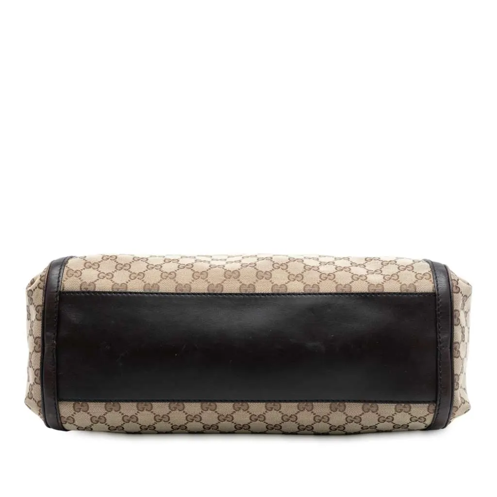 Gucci GG Canvas Scarlett Shoulder Bag Brown Canvas Good - Inside View