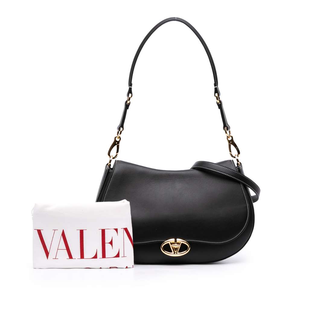 Valentino Medium Leather Ohval Flap Bag | Libas Collective
