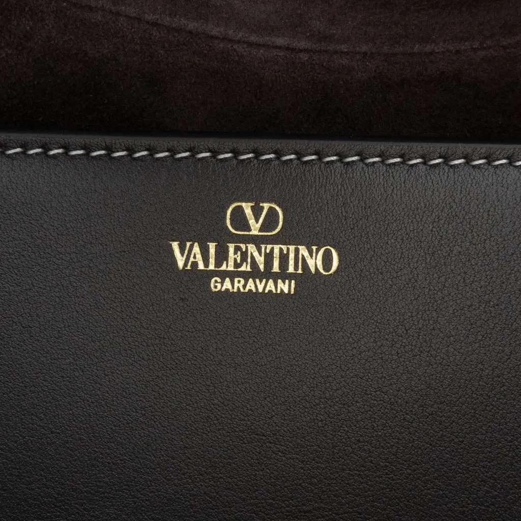 Valentino Medium Leather Ohval Flap Bag Black Leather Very good - Box View